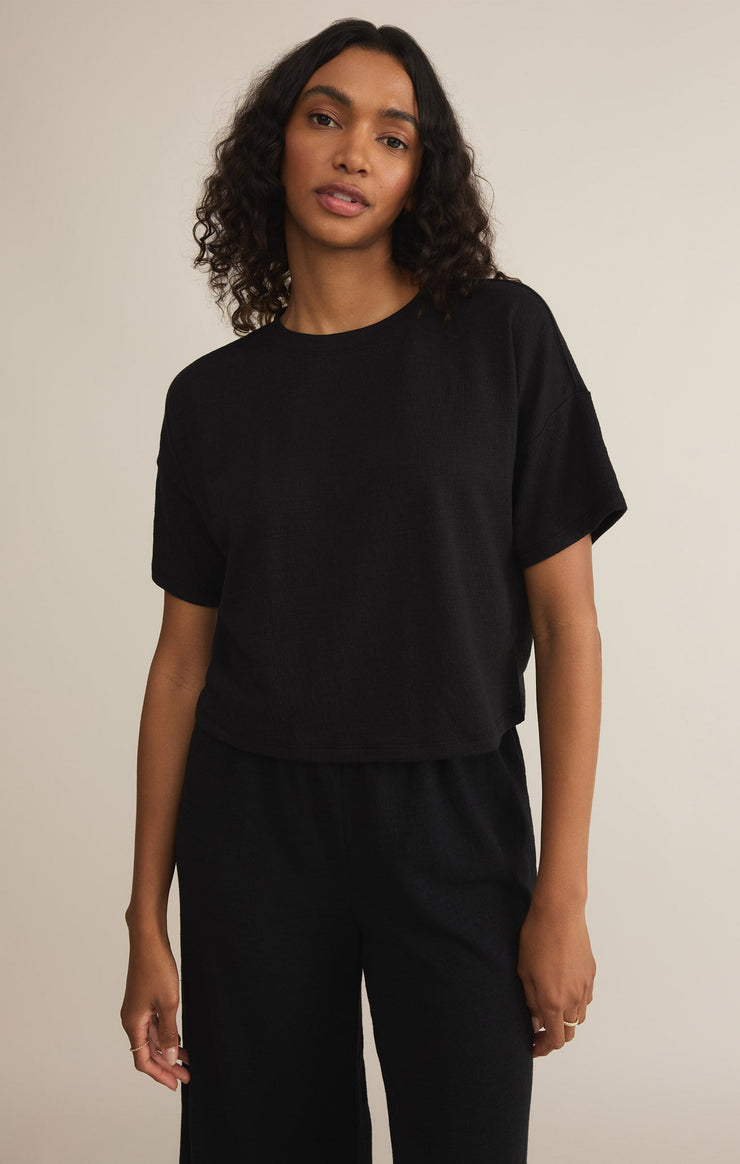 Sway Textured Slub Cropped Tee