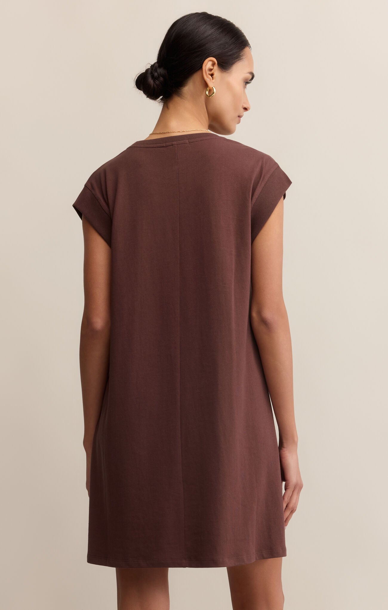 Routine Shift Mini Dress - Sandalwood